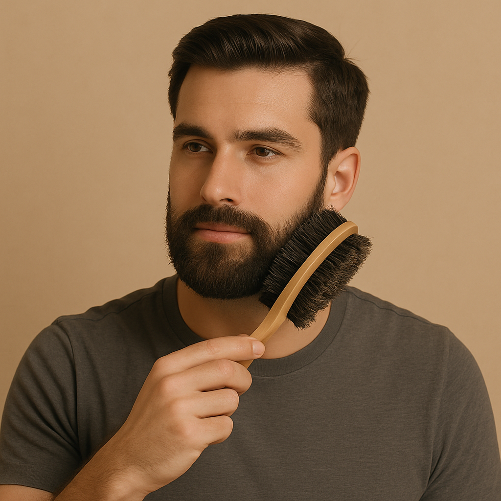 Cepillo de Cerdas de Jabalí para Barba