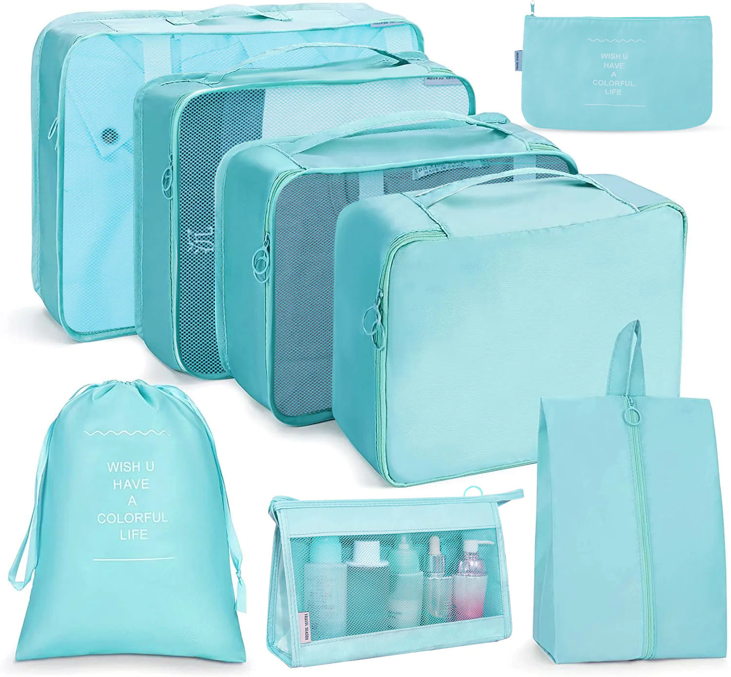 Set Organizador de Ropa de Viaje de 8 Piezas