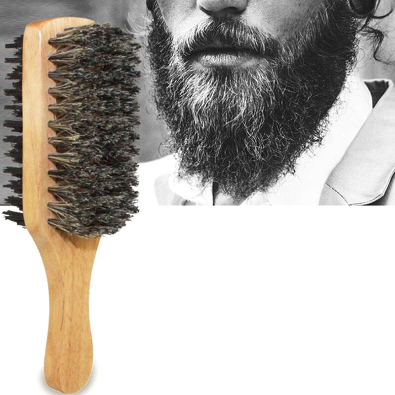 Cepillo de Cerdas de Jabalí para Barba